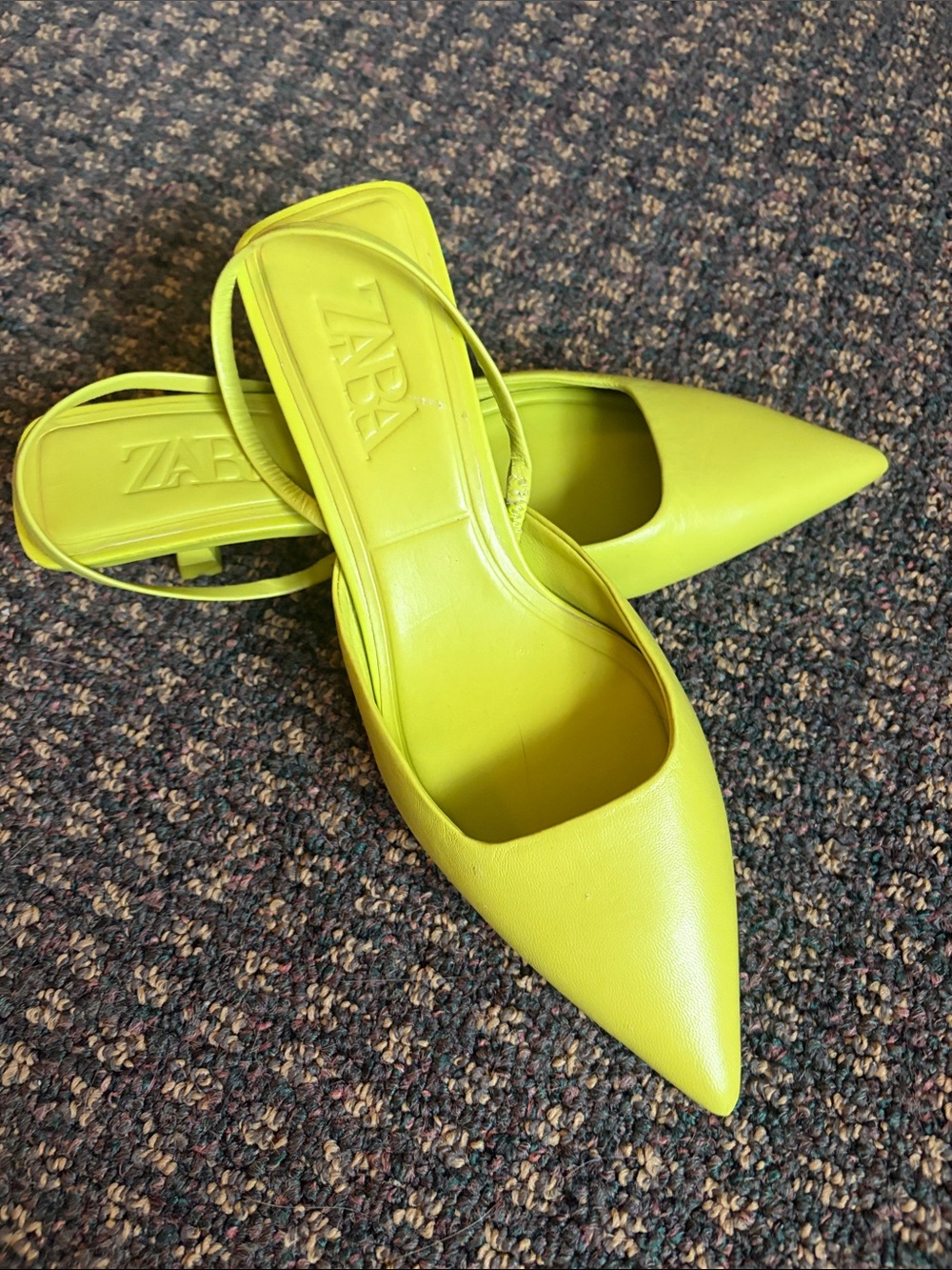 Zara sling back kitten heels